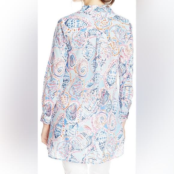 Womans Lilly Pulitzer Jupiter Island Tunic SHELL ME ABOUT IT  XXSMALL - Picture 2 of 9